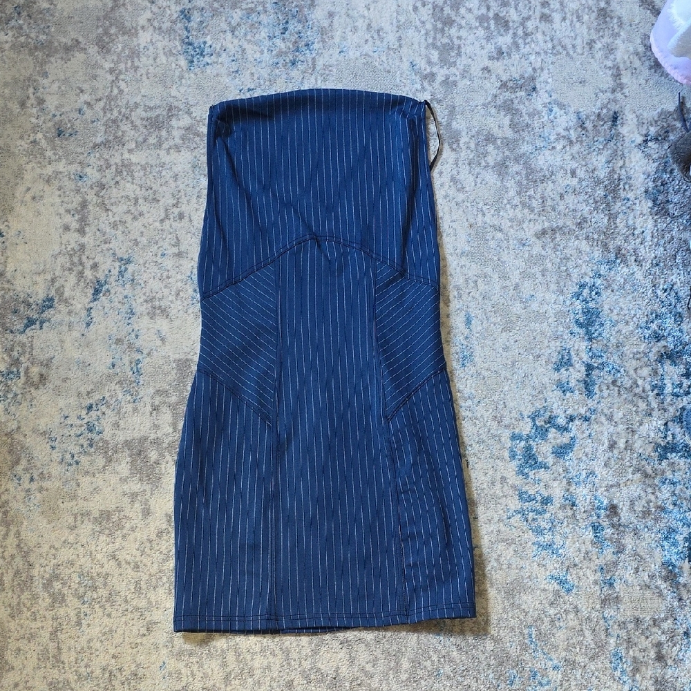 NWT Urban Outfitters Medium Striped High Neck Sleeveless Mini‎ Dress Open Back